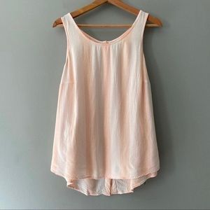 Ava & Viv Peaches & Cream Button Back Striped Tank